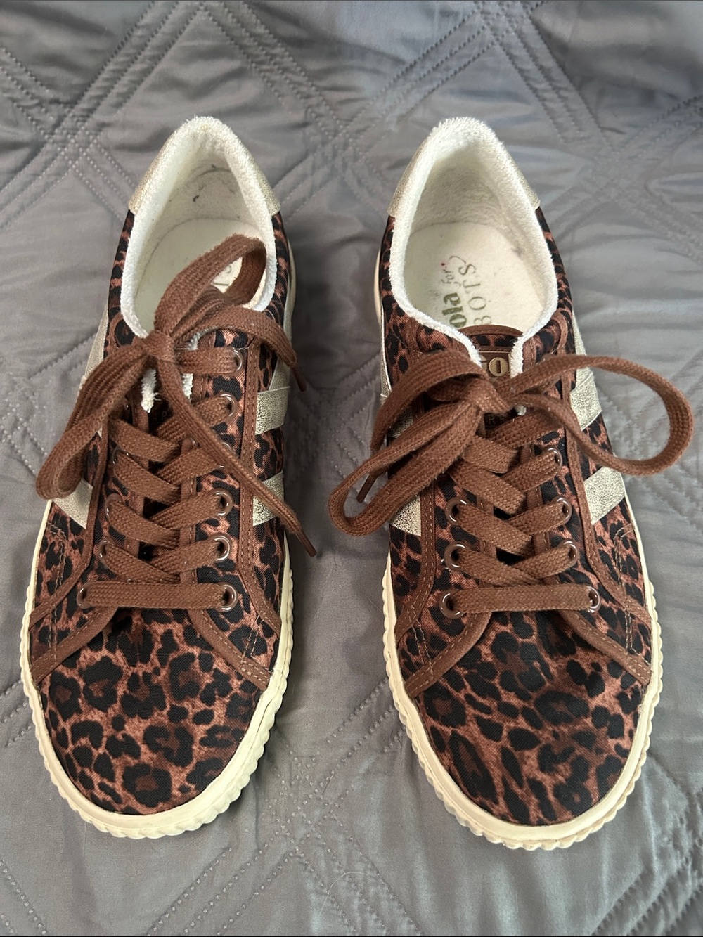 Gola x Talbots Mark Cox Alluring Leopard Print Tennis Sneakers Sz 8